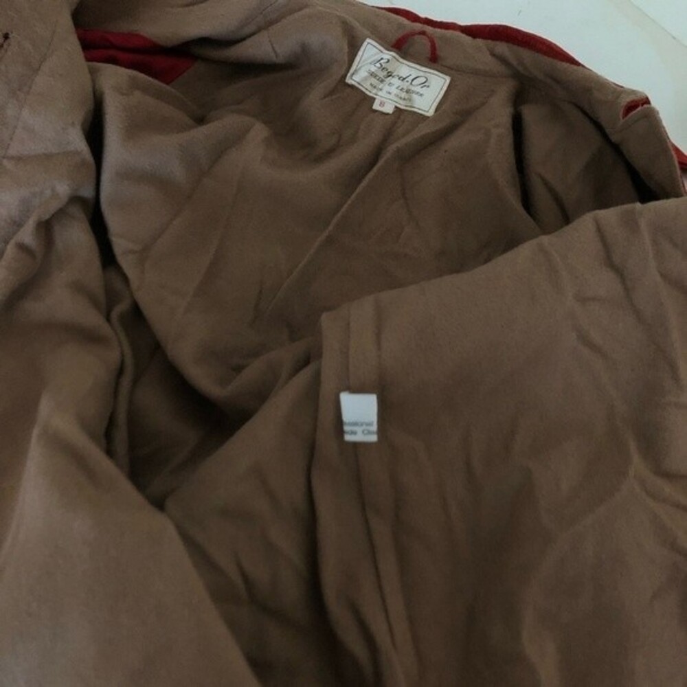 BEGED OR Israel Suede Coat Fully Lined Rust Color Midi Womens Size 8 VINTAGE - Picture 7 of 8